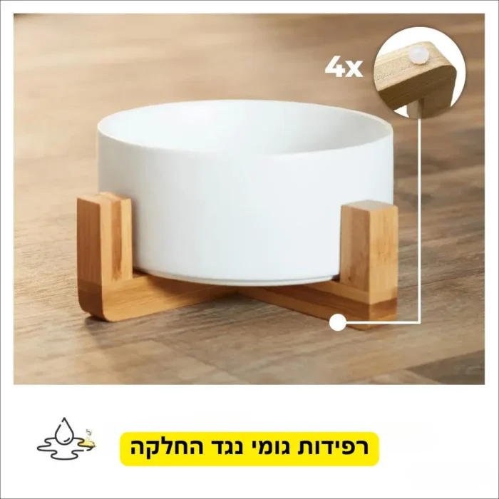 ⁦קערה לכלב “שוקי” לבן⁩ – תמונה ⁦4⁩