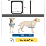 ⁦דלת מעבר לכלבים "עוגי"⁩ – תמונה ⁦5⁩