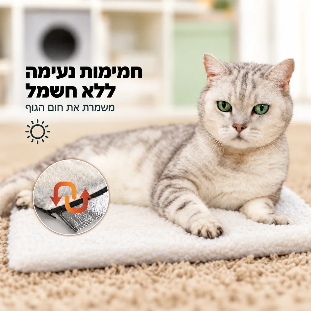 שמיכת יוקי – חמימות נעימה ללא חשמל, משמרת את חום הגוף