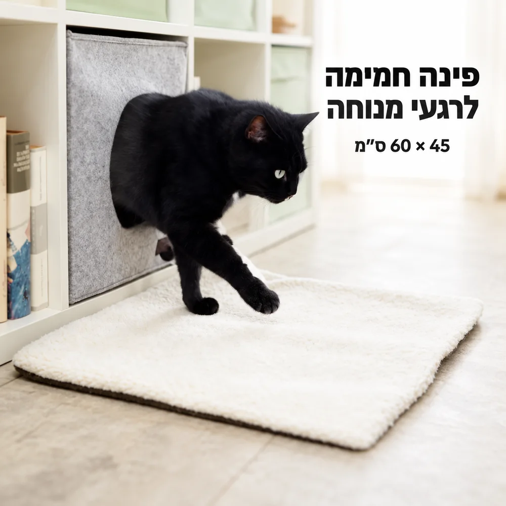 שמיכת יוקי – פינה חמימה לרגעי מנוחה, 45 על 60 ס״מ